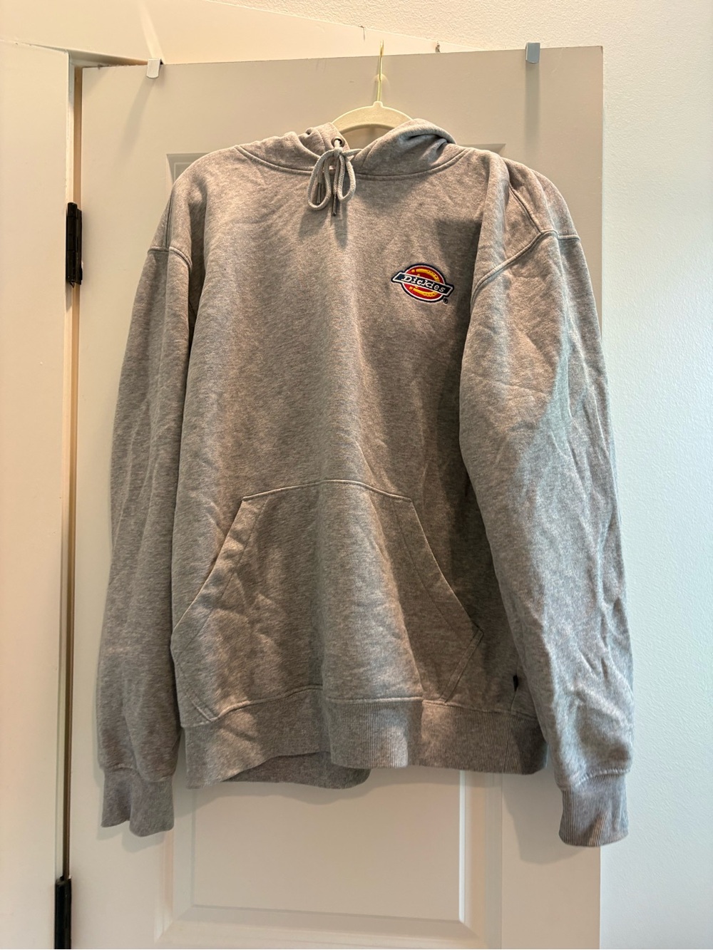 Dickies Men's Gray Hooded Sweatshirt - Small Logo Pullover